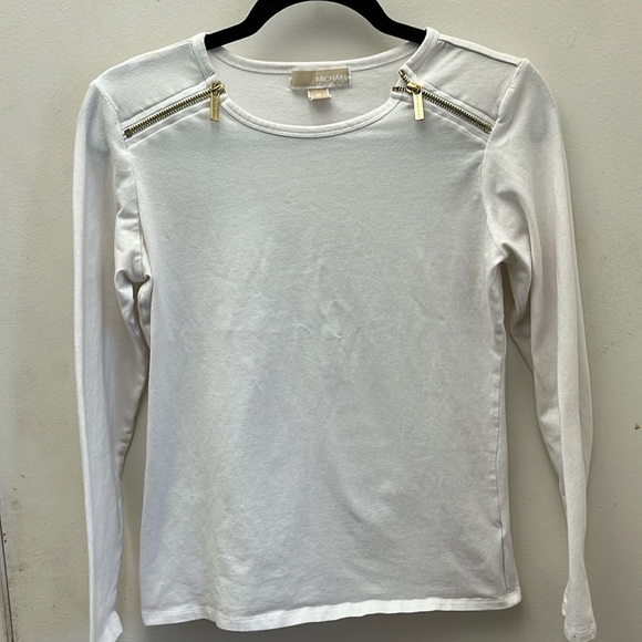 Michael Kors White Long Sleeved Shirt Size Medium - Picture 6 of 11